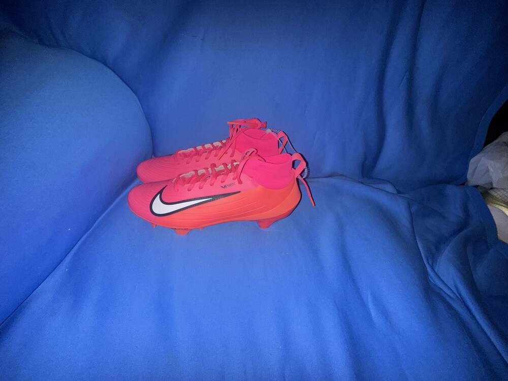 Nike Air Zoom Vapor Pro 1 Football Cleats - Bright Crimson/Black new 9.5